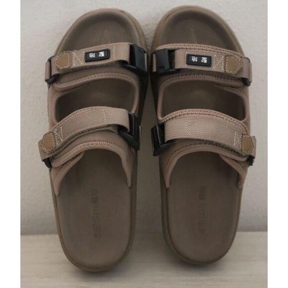 Seichi Men\'s Sz 10 Taupe Sandoru Ichi Comfort Slide Sandals